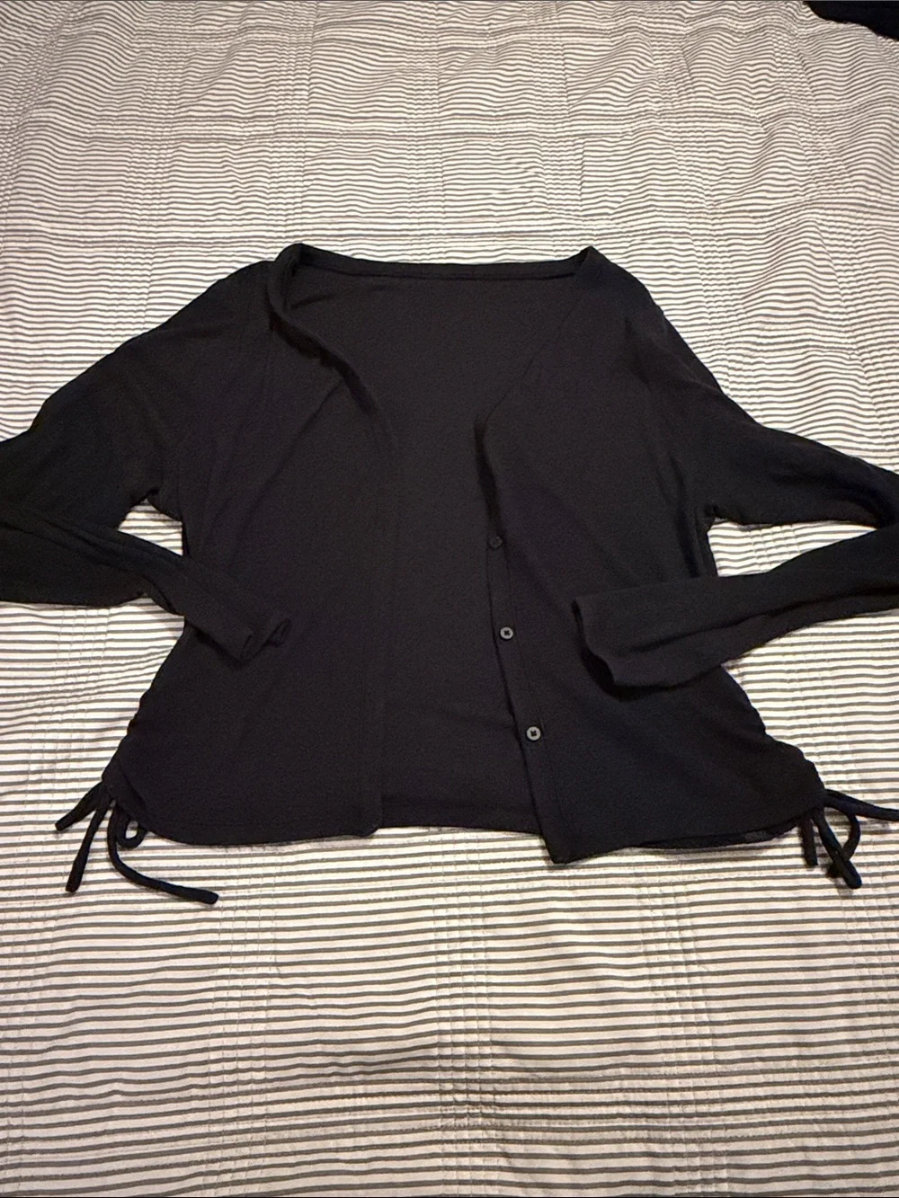 lululemon athletica Black Lightweight Button Cardigan